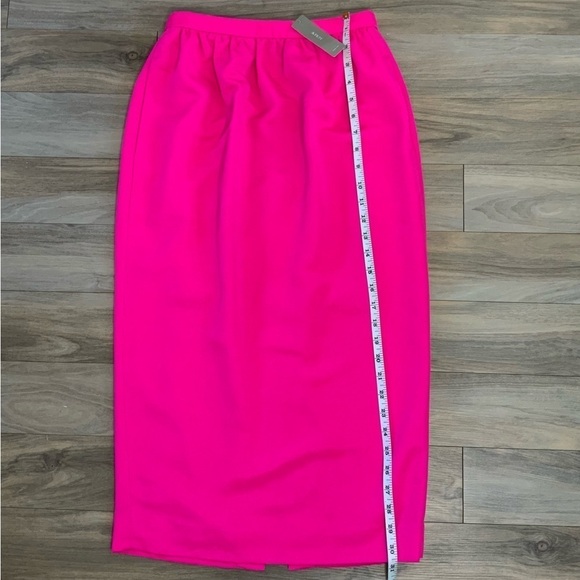 J. Crew Long Pencil Skirt Hot Pink/Neon Fuchsia New With Tags - Picture 8 of 9